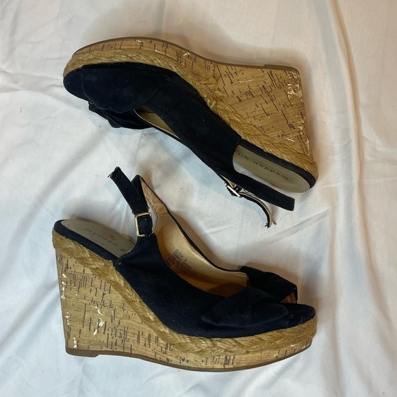 Madden Girl Elivia Peep Toe Slingback Cork Wedge Women’s Shoes size 8 - Picture 3 of 7